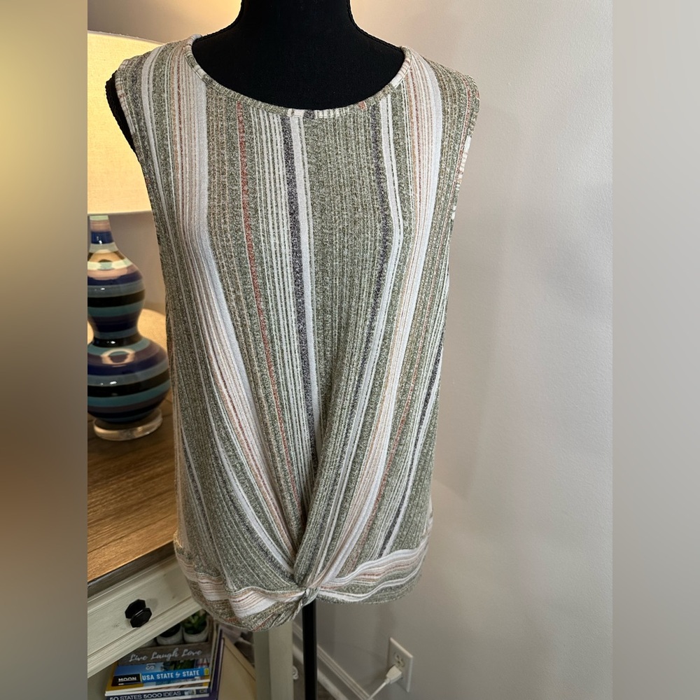 Another Reason Sleeveless Striped Top - Size XL